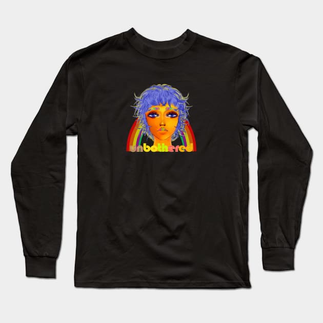 Unbothered Pride Rainbow Long Sleeve T-Shirt by Angelic Gangster